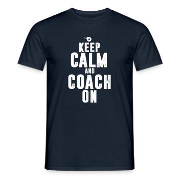 Coach On - Men's T-Shirt - navy - Front - AI Model Male 178 light (178cm)