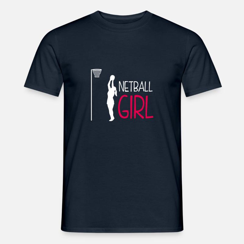 Netzball-Mädchen - Männer T-Shirt - Navy