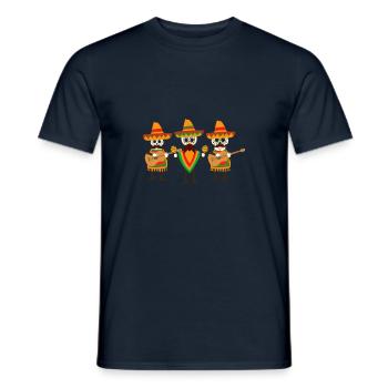 Mexikanische Amigos - Männer T-Shirt - Navy - Vorne - AI Model Male 178 light (178cm)