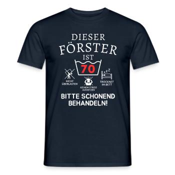 Dieser Förster ist 70. Schonend behandeln - Männer T-Shirt - Navy - Vorne - AI Model Male 178 light (178cm)
