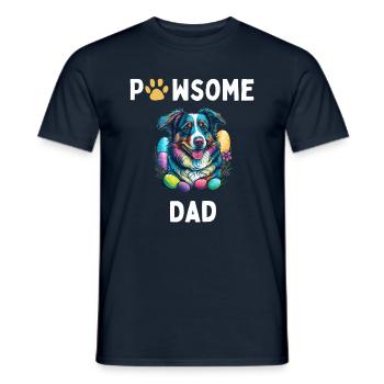 Australian Shepherd Easter Egg Hunter Dad Costume - Men's T-Shirt - navy - Front - AI Model Male 178 light (178cm)