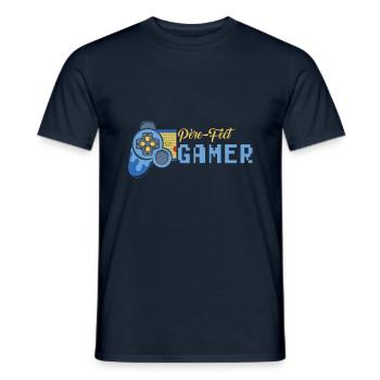 Père-fect papa fête des pères gamer jeux-vidéos - T-shirt homme - marine - Devant - AI Model Male 178 light (178cm)