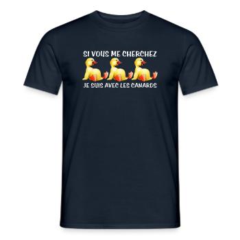 Cadeau agriculteur éleveur de canards - T-shirt homme - marine - Devant - AI Model Male 178 light (178cm)