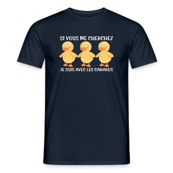 Cadeau agriculteur éleveur de canards - T-shirt homme - marine - Devant - AI Model Male 178 light (178cm)