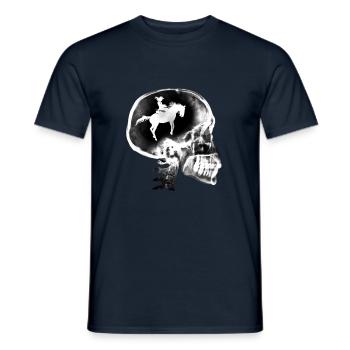 Amoureuse de l'équitation chevaux fille - T-shirt homme - marine - Devant - AI Model Male 178 light (178cm)