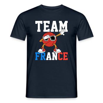 Cadeau Supporter Basketball basket France - T-shirt homme - marine - Devant - AI Model Male 178 light (178cm)