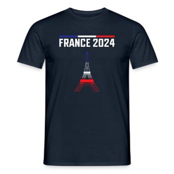 j'peux pas j'ai jeux tour eiffel France - T-shirt homme - marine - Devant - AI Model Male 178 light (178cm)