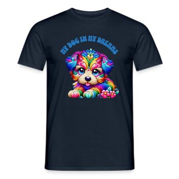 Mein Traumhund - Männer T-Shirt - Navy - Vorne - AI Model Male 178 light (178cm)