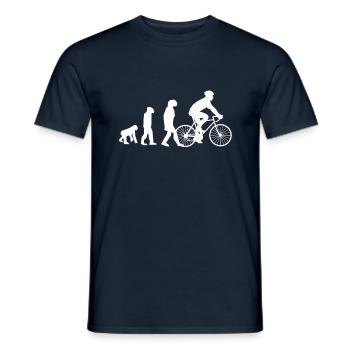 Bicycle Biker Evolution Gift Idea - Men's T-Shirt - navy - Front - AI Model Male 178 light (178cm)