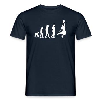Basketball Evolution Sport Gift Idea - Men's T-Shirt - navy - Front - AI Model Male 178 light (178cm)