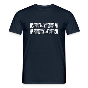 Retro Vintage Chess Gift Schach Geschenk - Männer T-Shirt - Navy - Vorne - AI Model Male 178 light (178cm)
