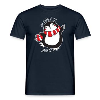 Happy Holla Days Lustiger Weihnachtsman Geschenk - Männer T-Shirt - Navy - Vorne - AI Model Male 178 light (178cm)