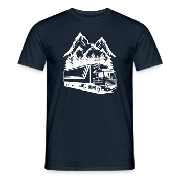 LKW Fahrer Lastkraftwagen Truck Trucker Geschenk - Männer T-Shirt - Navy - Vorne - AI Model Male 178 light (178cm)