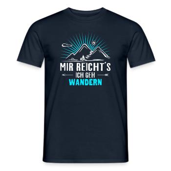 Mir reicht´s ich geh Wandern! Wander Funshirt - Männer T-Shirt - Navy - Vorne - AI Model Male 178 light (178cm)