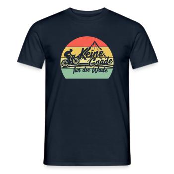 Keine Gnade für die Wade! Mountainbike MTB Fun - Männer T-Shirt - Navy - Vorne - AI Model Male 178 light (178cm)