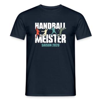 Handball Meister Saison 2020, Abbruch, Funshirt - Männer T-Shirt - Navy - Vorne - AI Model Male 178 light (178cm)