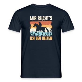 Mir reicht´s ich geh reiten! Pferde Fun Shirt Pony - Männer T-Shirt - Navy - Vorne - AI Model Male 178 light (178cm)
