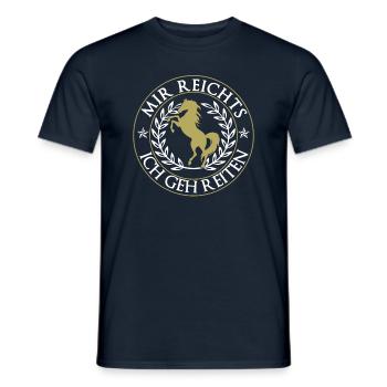 Mir reicht´s ich geh reiten! Pferde Fun Shirt Pony - Männer T-Shirt - Navy - Vorne - AI Model Male 178 light (178cm)