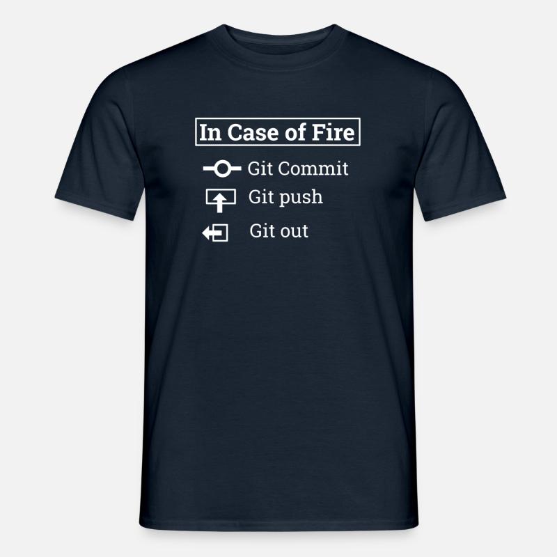 "In Case of Fire" | Git - Männer T-Shirt - Navy