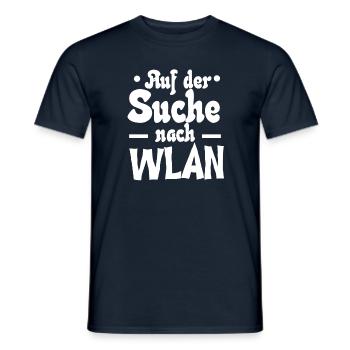 "Suche Wlan" | Informatiker - Männer T-Shirt - Navy - Vorne - AI Model Male 178 light (178cm)