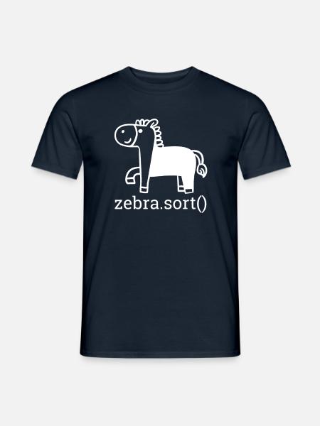 "Zebra Sort" | Programmer - Männer T-Shirt - Navy