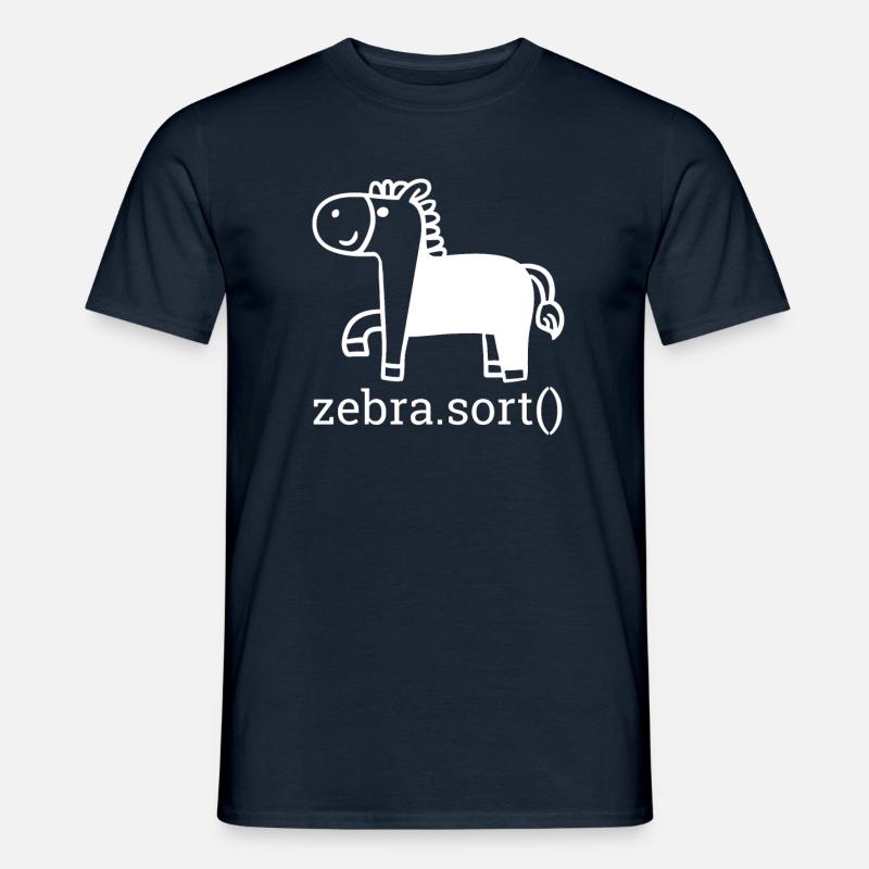 "Zebra Sort" | Programmer - Männer T-Shirt - Navy