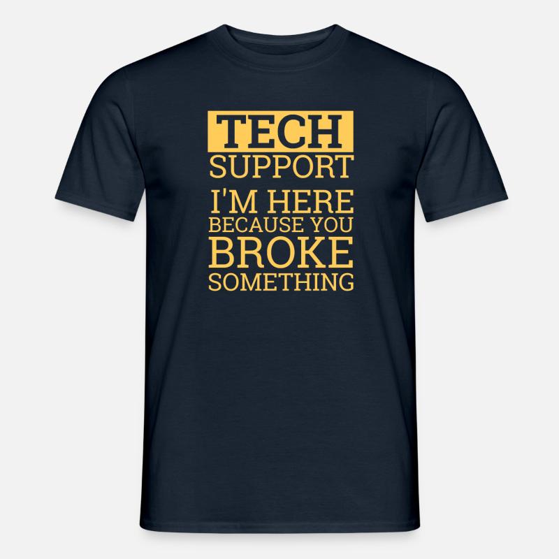 "Tech Support" | Helpdesk - Männer T-Shirt - Navy