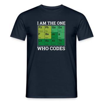 "Period Table Programming" | Programmierer - Männer T-Shirt - Navy - Vorne - AI Model Male 178 light (178cm)