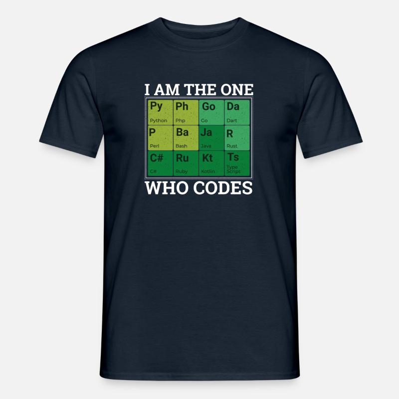 « Period Table Programming » | Programmeurs - T-shirt homme - marine