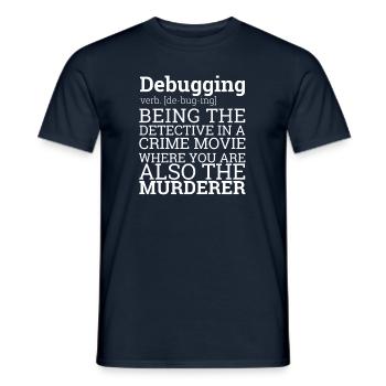 "Debugging Definition" | Programmer, Programmierer - Männer T-Shirt - Navy - Vorne - AI Model Male 178 light (178cm)