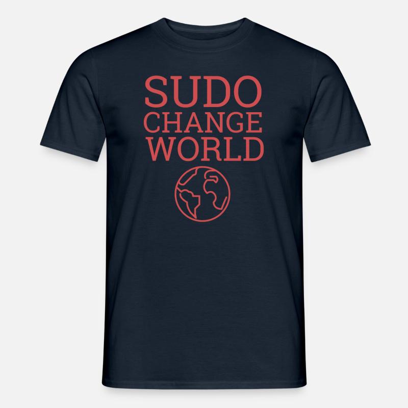 "Sudo Change world" | Admin, Administrator - Männer T-Shirt - Navy