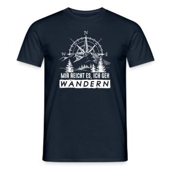 Mir reicht´s ich geh wandern! Wanderung Berge Fun - Männer T-Shirt - Navy - Vorne - AI Model Male 178 light (178cm)