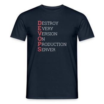« Devops » | « Scrum Master » - T-shirt homme - marine - Devant - AI Model Male 178 light (178cm)