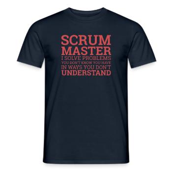 "Scrum Master" | - Männer T-Shirt - Navy - Vorne - AI Model Male 178 light (178cm)