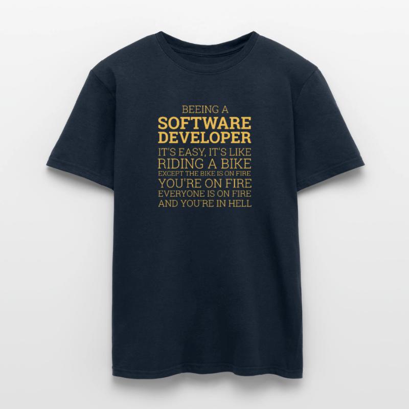 « Software Developer- Riding a Bike » | Programmer T-shirt homme