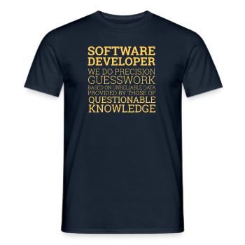 "Software Developer" | Programmierer - Männer T-Shirt - Navy - Vorne - AI Model Male 178 light (178cm)