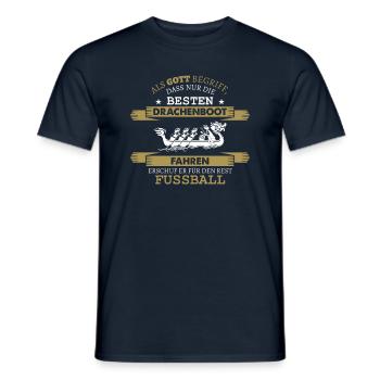 Drachenboot, Fußball, Sprüche, Paddeln, Drachen - Männer T-Shirt - Navy - Vorne - AI Model Male 178 light (178cm)