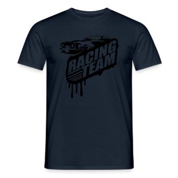 Racing Team Graffiti timbre Design - T-shirt homme - marine - Devant - AI Model Male 178 light (178cm)