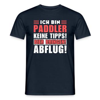 Ich bin Paddler - Keine Tipps! Bier bringen! - Männer T-Shirt - Navy - Vorne - AI Model Male 178 light (178cm)