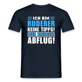 Ich bin Ruderer - Keine Tipps! Bier bringen - Männer T-Shirt - Navy - Vorne - AI Model Male 178 light (178cm)