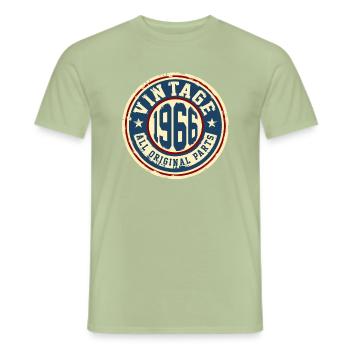 Vintage 1966 - Männer T-Shirt - Sage - Vorne - AI Model Male 178 light (178cm)