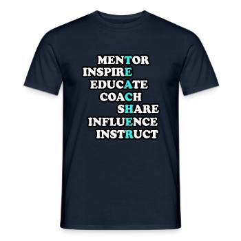 Funny Teacher Gift - Geschenk für Lehrerin - Männer T-Shirt - Navy - Vorne - AI Model Male 178 light (178cm)
