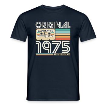 1975 Jahrgang Retro Vintage Geburtstag Geschenk - Männer T-Shirt - Navy - Vorne - AI Model Male 178 light (178cm)