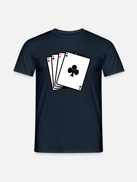 Poker - Karten - Männer T-Shirt - Navy