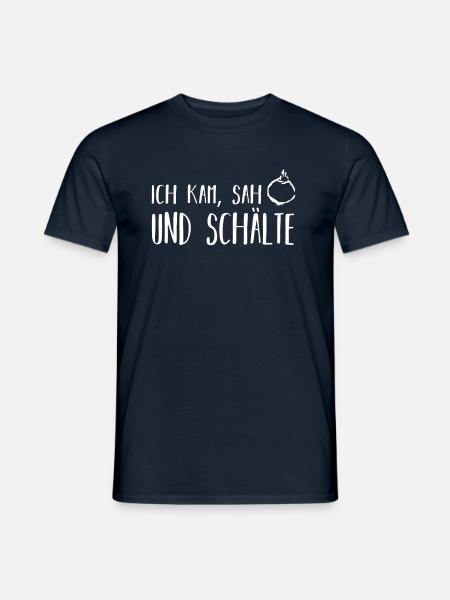 ich kam, sah und schälte - Männer T-Shirt - Navy