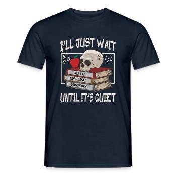 Lustige Lehrer Skelett Geschenkidee - Männer T-Shirt - Navy - Vorne - AI Model Male 178 light (178cm)