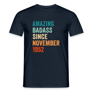Geburtstag November 1962 lustiges Vintage Design - Männer T-Shirt - Navy - Vorne - AI Model Male 178 light (178cm)