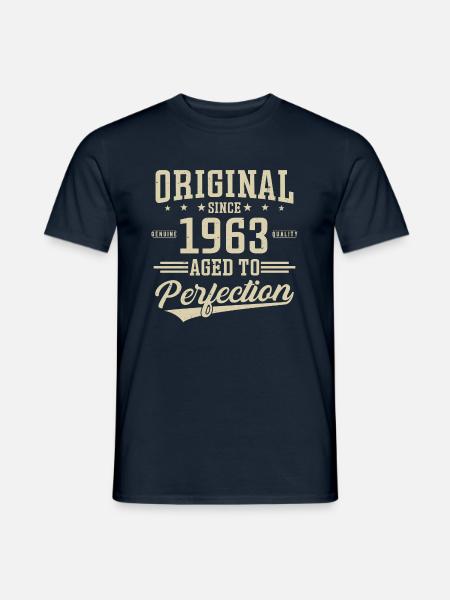 Original seit Jahrgang 1963 - Männer T-Shirt - Navy