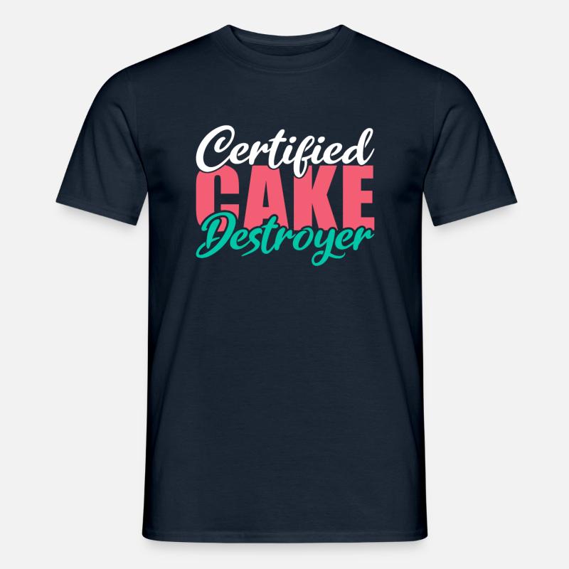 Cake Lover Cake Gift - Männer T-Shirt - Navy