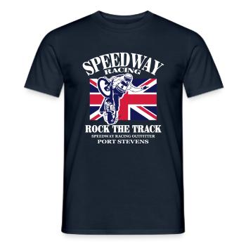 speedway - motorsport - Männer T-Shirt - Navy - Vorne - AI Model Male 178 light (178cm)